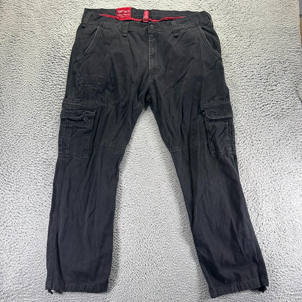 Jordan Craig Pant Mens 42x32 Black Cotton Cargo Straight Leg Workwear Utility